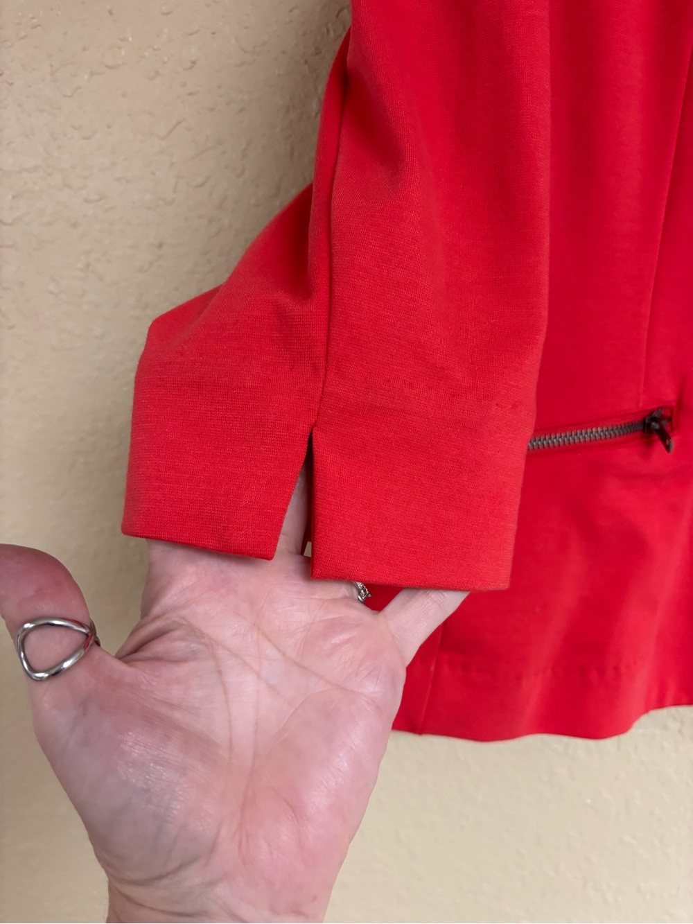 Christian Siriano Bright Red Single-Button Blazer - Picture 6 of 8